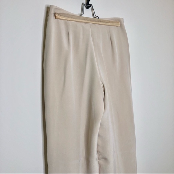 Bloomingdale's 100% Silk Champagne Beaded Silk Pantsuit - Picture 8 of 9